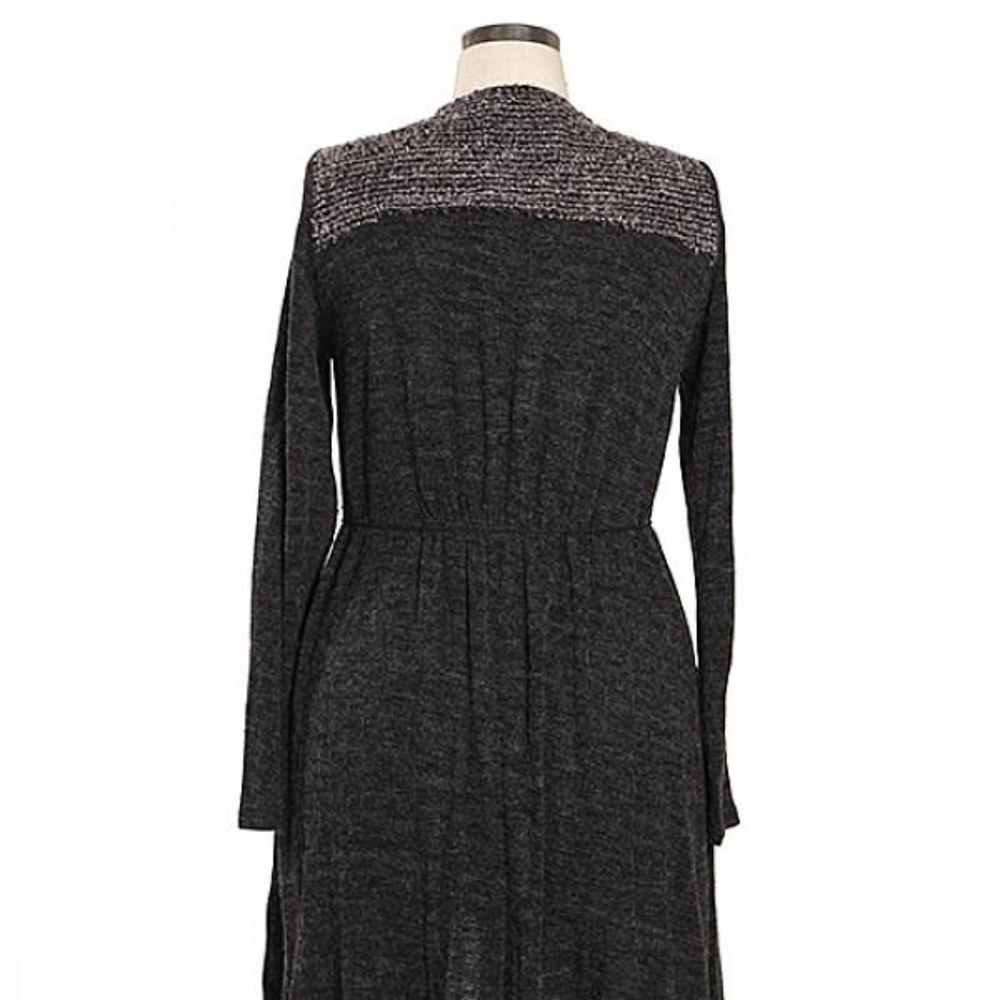 Charcoal High Low Cardigan